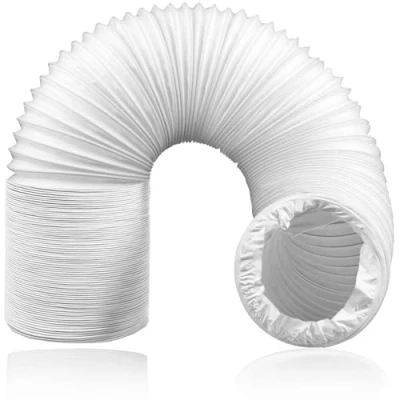 Image of SPARES2GO Air Conditioning Duct Hose 5.9&quot; 152mm 15cm 6 Metres PVC Flexible Vent Pipe Universal