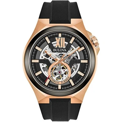 Image of Bulova Men&#039;s Analogue Automatic Watch with Silicone Strap 98A177
