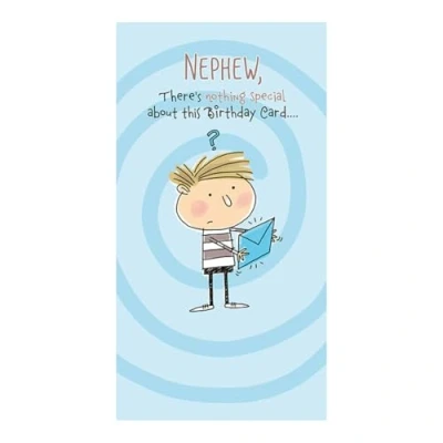 Image of Words &#039;n&#039; Wishes Traditional Nephew Birthday Card, Card for Nephew, Multi Coloured 23.5 x 12.7 cms