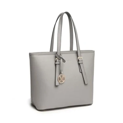 Image of Miss Lulu Handbag Ladies Handle Bag Shopper Shoulder Large Capacity with Adjustable Strap for Office, School and Everyday Use (Grey)