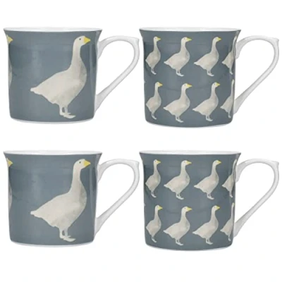 Image of KitchenCraft Fluted Mug Set Of 4 Geese