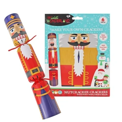 Image of Widdle Wonderland 6 Pack Make your Own Christmas Cracker Kit Nutcracker 2988