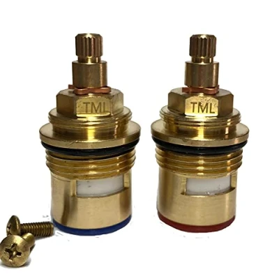 Image of Victorian Plumbing Pair of Tap Cartridges Valves Quarter Turn Compatible Bath Taps BSP 3/4&quot;