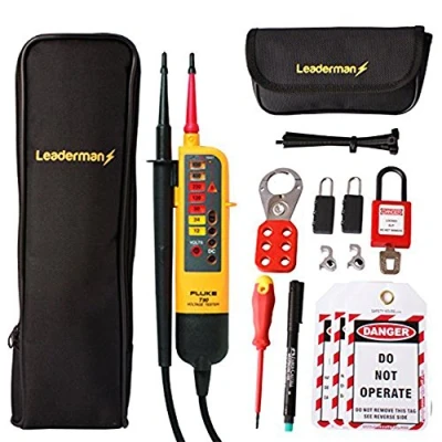Image of Fluke T90 Voltage and Continuity Tester KIT2L with Case Plus Testermans Los K1 Lock Out Kit