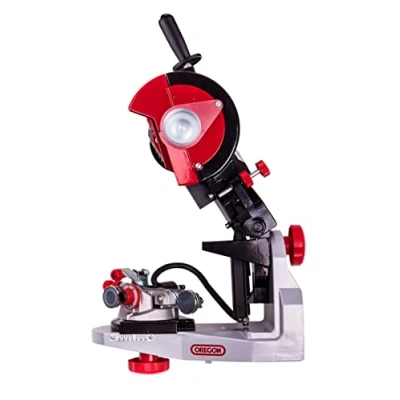 Image of Oregon Professional Chainsaw Sharpening Device, 230 Volt Bench Grinder with Hydraulic Clamping, Universal Chain Saw Sharpener, Electric, for All Chains (620 230)
