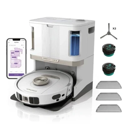 Image of Shark PowerDetect 2 in 1 Robot Vacuum &amp; Mop, NeverTouch Pro 60 Day Self Empty, Refill and Clean with 3D LiDAR Navigation, NeverStuck Obstacle Bypass, WiFi/App, AV2820ZEUKWH