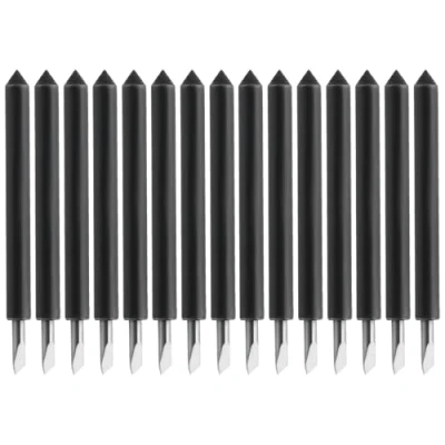 Image of Create idea 15Pcs Vinyl Cutting Blades 45 Degrees Fine Point Blade Compatible with Cricut Maker Maker3 Explore Air Air2 23.8x17.3x4.7mm(Black)