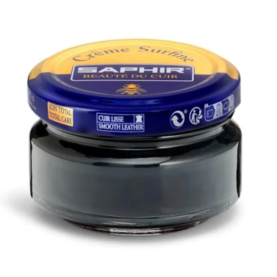 Image of Saphir Superfine Cream Shoe Polish Apple Tree Charcoal Grey 50ml