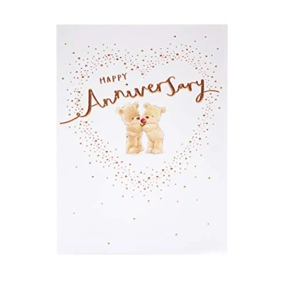 Image of UK Greetings Wedding Anniversary Card for Him/Her/Friend Teddy Design