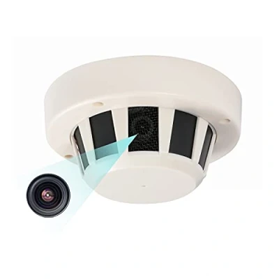 Image of Revotech HD 3MP Indoor PoE IP Camera with Microphone, Smoke Detector Type Security P2P H.265 CCTV Video Cam No Night Vision(I239 P Audio)
