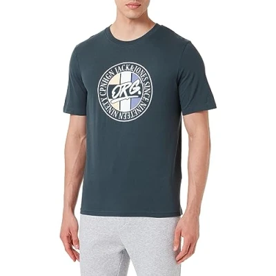 Image of JACK &amp; JONES Men&#039;s Jorarthur Tee Ss Crew Neck Sn T Shirt, Magical Forest, S