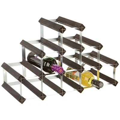 Image of RTA 14 Bottle Pyramid Traditional Wine Rack Fully Assembled Black Pine (FSC)