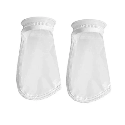 Image of HRTFILTERS 100 Micron 4&quot; Ring, 9&quot; Short Nylon Mesh 4 Inch Filter Sock Bag Aquarium Marine Sump (Pack of 2, x 9&quot;)