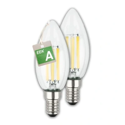 Image of Briloner LED bulb Candle E14 2,5W clear 3000K 525 lm EEC A 2er