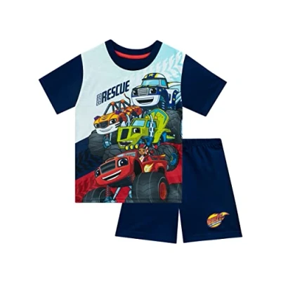 Image of Blaze and the Monster Machines Pyjamas For Kids I Trucks Cars Boys Blue 2 3 Years Official Merchandise