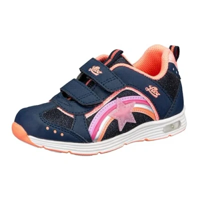 Image of Lico Rainbow V Blinky Sneaker, Marine Salmon, 13 UK Child