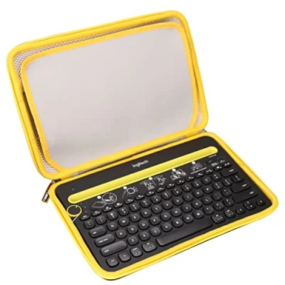 Image of FBLFOBELI EVA Hard Carrying Case for Logitech K480 Wireless Multi Device Keyboard, Protective Shockproof Travel Storage Bag
