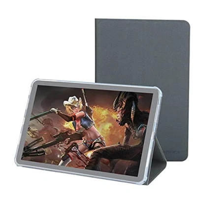 Image of AKNICI Case for CHUWI Hipad Air 10.3 Inch/CHUWI Pro 10.8 Inch [Corner Protection] PU Leather Slim Stand Protective Cover with Soft TPU Back Shell Fit Air/CHUWI Pro, Black