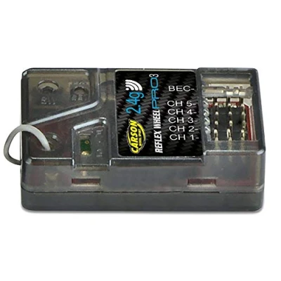 Image of Carson 500501536 Reflex Wheel Receiver PRO3, 2.4 GHz Waterproof Battery Eliminator Circuit (BEC)