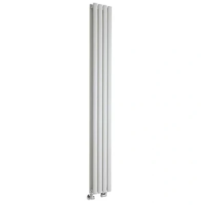 Image of Milano Aruba White Vertical Double Oval Panel Radiator 1780mm x 236mm
