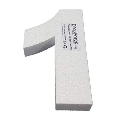 Image of DecoPorex Number 1 200mm high x 30mm thick expanded polystyrene unpainted