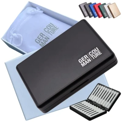 Image of [8 Colors] GC Premium Extra Class Case Compatible with Iqos 3 Heets Duo Iluma One Terea Heetcase Cigarette Case/Accessory Slim Aluminum, black