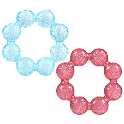 Image of Nuby Pur Ice Bite Soother Ring Teether, 2 Count Blue/Pink