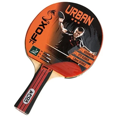 Image of Fox TT Urban 3 Star Table Tennis Bat Red, one size
