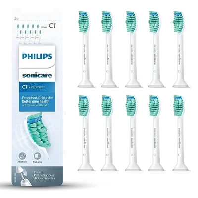 Image of Philips Sonicare Original ProResults Standard Sonic Toothbrush Heads 10 Pack in White (Model HX6010/32)
