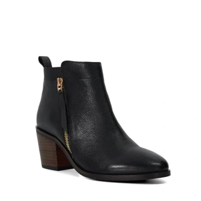 Image of Dune Ladies PAICING Block Heel Side Zip Boots Size UK 5 Stacked Ankle