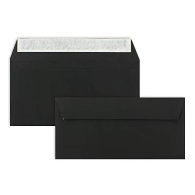 Image of Envelopes DIN Long black 110 g/m²; 220 x mm Very Stable Self Adhesive Quality Brand: Neuser Colourful dl