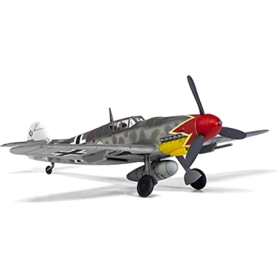 Image of Airfix Model Set A02029B Messerschmitt Bf109G 6 Building Kit Plastic Plane Kits for Adults &amp; Children 8+, Includes Sprues Decals 1:72 Scale
