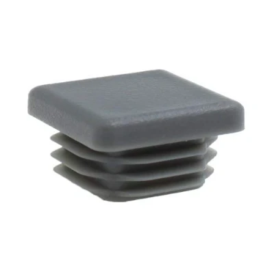 Image of 16 Pieces Variety of Sizes Square Tube Ribbed Inserts End Caps Stoppers Plugs for Table Chair &amp; Furniture Legs by Lifeswonderful (19mm, Grey)