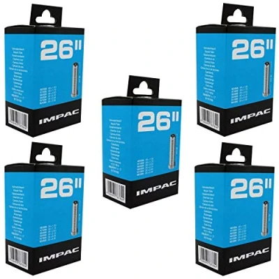 Image of Impac 26&quot; x 1.50 2.35 Mountain Bike Inner Tubes Schrader Valve (Pack of 5)