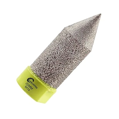 Image of Diamond Beveling Chamfer Bits 20mm Finger Milling SANLEETEK for Shaping Trimming Enlarging Grinding Existing Holes in Tile Porcelain Ceramic Granite Marble