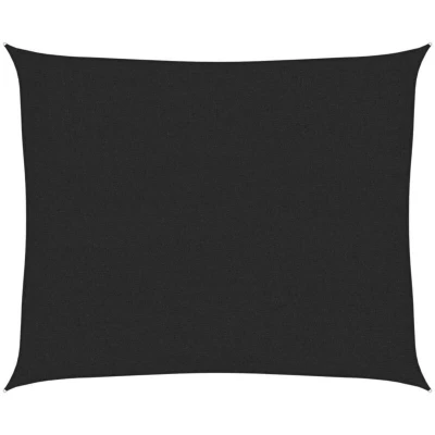 Image of vidaXL Sunshade Sail 160 g/m² Black 2.5x3 m HDPE