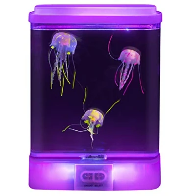 Image of light Up Jellyfish Aquarium by Playlearn Illuminated LED Decorative Relaxing Mood with Lifelike Floating Plastic