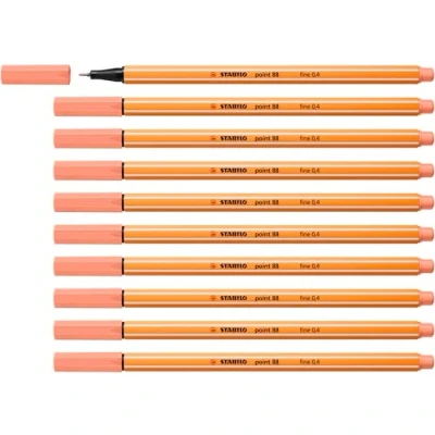 Image of Fineliner STABILO point 88 Pack of 10 Apricot