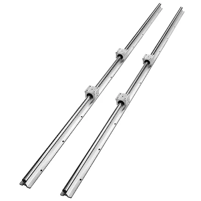 Image of VEVOR Linear Guide Rail Set, SBR20 1500mm, 2 PCS 59 in/1500 mm Rails and 4 SBR20UU Slide Blocks, Bearings Kit for Automated Machines DIY Project CNC Router