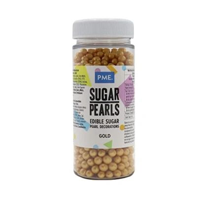 Image of PME Sugar Pearls, Gold, 4 mm, 60 g