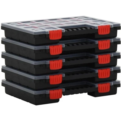 Image of vidaXL Assortment Boxes 5 pcs 34.5x25x5 cm Polypropylene
