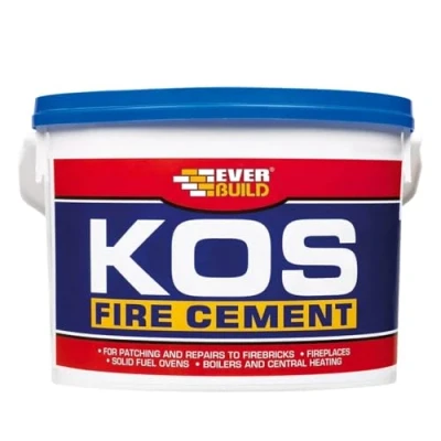 Image of Everbuild KOS Fire Cement Cartridge Ready To Use Resistant Temperatures Up 1250˚C Buff 12.5g