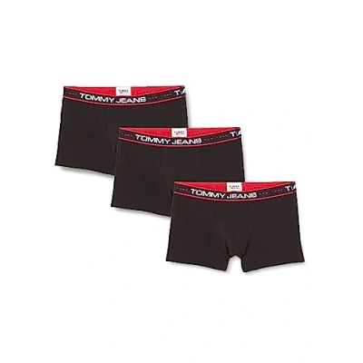 Image of Tommy Jeans Men&#039;s Boxer Shorts Trunks Underwear Pack of 3, Black (Black/Black/Black), S