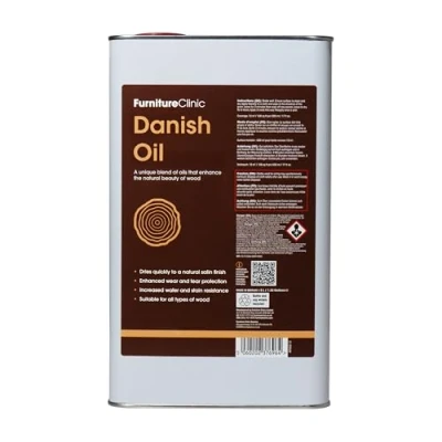 Image of Furniture Clinic Danish Oil for Wood Premium to Enhance The Natural Beauty of Oak, Pine &amp; More Seal Protect a Satin Finish. 5L