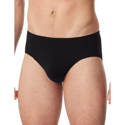 Image of Schiesser Men&#039;s Herren Minislip Premium Cotton Briefs, Black_180206, M