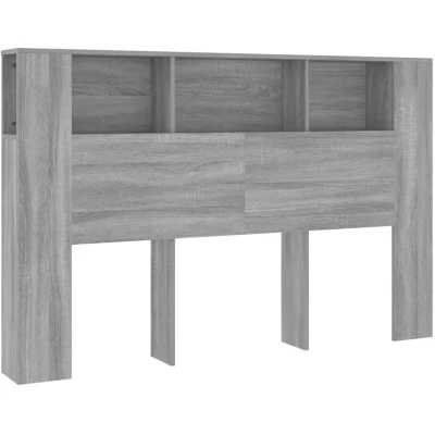 Image of vidaXL Headboard Cabinet Grey Sonoma 160x18.5x104.5 cm