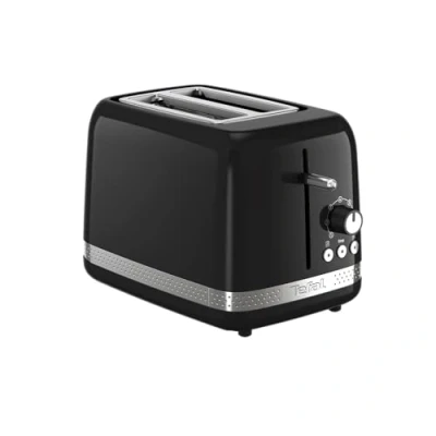 Image of Tefal Soleil 2 Slice Toaster 7 Browning Levels, Variable Width Slots, High Lift Lever, Stop/Defrost/Reheat Functions, Removable Crumb Tray, in Glossy Premium Black TT3028G0
