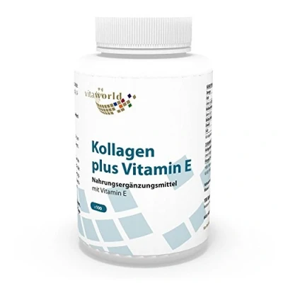 Image of Vita World Collagen 500mg + Vitamin E 24mg 100 Capsules