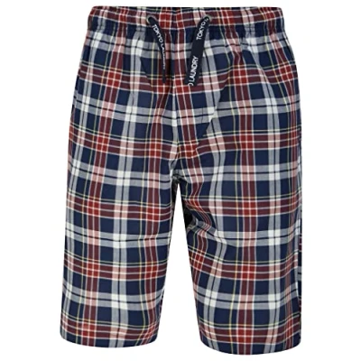 Image of Tokyo Laundry Mens Makin Checked Knee Length Pyjama Shorts