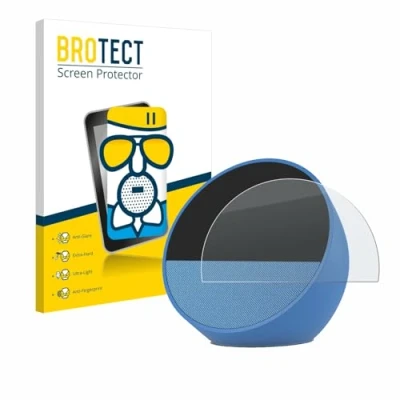 Image of brotect Anti Glare Glass Screen Protector Matte compatible with Amazon Echo Spot 2024 Scratch 9H Protection Film